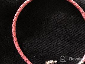 img 6 attached to 🌈 Плетеный кожаный браслет для подвесок: NINAQUEEN | Застежка из стерлингового серебра и эмаль, нанесенная вручную | Ювелирная коробка включена в подарок