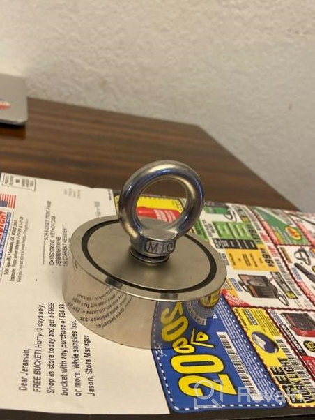 img 1 attached to MHDMAG Neodymium Rare Earth Magnet Fishing Double Sided, 760Lbs Combined Strength For River Lake Hunting Retrieving Salvage (2.36In Dia) review by Kevin Greer