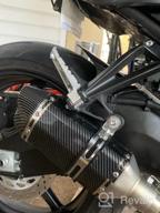 img 1 attached to 🏍️ ISTUNT Motorcycle Dual Outlet 14.6" Universal Exhaust Muffler: Carbon Pattern Stainless Steel Slip-On with 2" Inlet and Welding Adaptor - Noise Free Silencer & Enhanced Performance review by Matthew Bahri