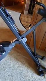 img 8 attached to ADVENOR Folding Magnetic Exercise Bike With Arm Resistance Bands And Backrest For Comfortable Home Fitness