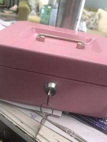 img 7 attached to 💰 KYODOLED Metal Cash Box with Money Tray and Lock - Secure Black X Large Cash Drawer