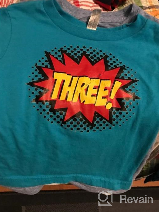 img 1 attached to 🦸 Custom Kingdom Colorful Superhero Birthday Boys' Clothing: Tops, Tees & Shirts review by James Jones