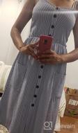 img 1 attached to Women'S Summer Floral Spaghetti Strap Button Down Swing Midi Dress With Pockets review by Ryan Will
