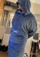 img 1 attached to Oversize Hooded Fleece Towel Changing Robe With Pocket - Hiturbo Surf Poncho For Aquatics & Home Use. review by Robert Sample