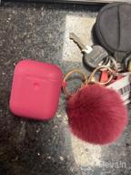 img 1 attached to AirPods 3 Case Cover 2021 Version Soft Silicone Fur Ball Keychain Women Shockproof Protective Visible Front LED Light Pink review by Kevin Compton