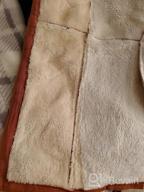 img 1 attached to AlvaQ Womens Winter Warm Lapel Sherpa Fleece Coat Faux Fur Inside Down Denim Jacket Outwear review by Benjie Swindler