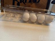 img 1 attached to Clear Refrigerator Egg Holder For 18 Eggs, Ambergron Egg Container For Fridge, Kitchen Storage Solution review by Vaibhav Karger