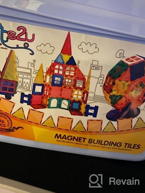 img 1 attached to 96PCS Magnetic Blocks Building Set - STEM Educational Construction Kit For Boys & Girls | Gifts2U review by David Vargas