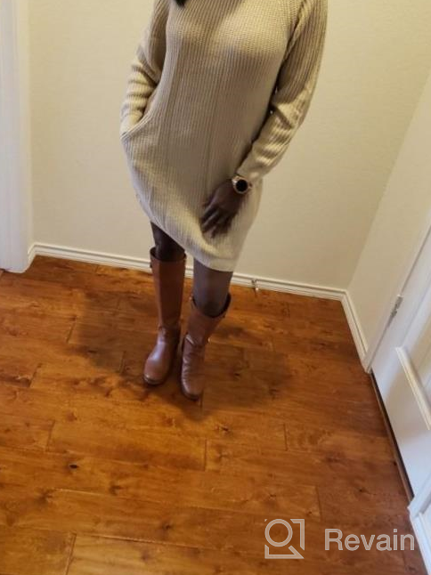 img 1 attached to Get Cozy And Chic With BerryGo'S Women'S Turtleneck Long Sweater Dress review by Abunsefer Chongbang