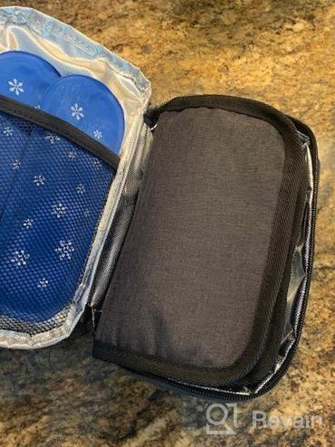 img 1 attached to Keep Your Diabetes Care Safe & Organized With Yarwo Insulin Cooler Travel Case With 4 Ice Packs & Double Layer Organizer In Purple review by Wilbert Luoma