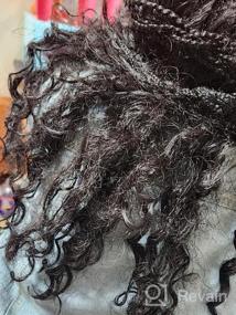 img 7 attached to 2-тонный синтетический кудрявый парик с оголовьем для афро-черных женщин - 24-дюймовый длинный многослойный парик с коричневой лентой для волос, бесклеевой и выделенный Auflaund