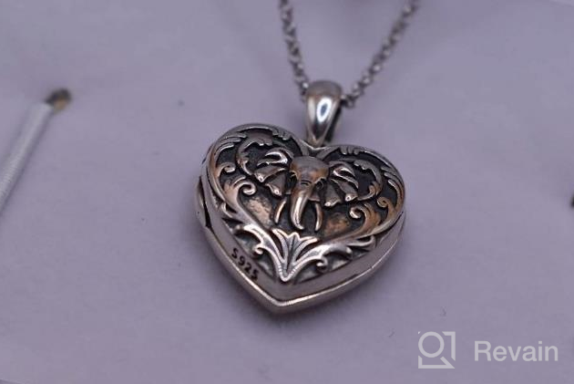 img 1 attached to Capture Your Heartwarming Memories With SOULMEET Heart-Shaped Sterling Silver Personalized Locket Necklace review by Casey Mann