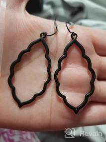 img 7 attached to Bohemian Cut-Out Drop Earrings with Geometric 💃 Designs in Moroccan, Clover, Quatrefoil and Leaf Patterns