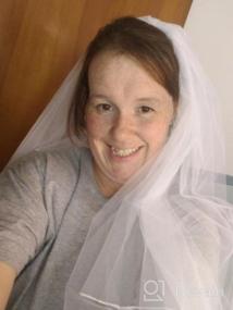 img 7 attached to Beautiful Bridal Wedding Veil With 2 Tiers And Pencil Edge Finish From SAMKY