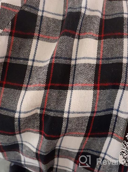 img 1 attached to Kids Flannel Shirt - Boys Button Down Buffalo Plaid Shirt for Toddlers - Western Style Long Sleeve Shirts for Baby Boys review by Dewey Galyon