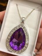 img 1 attached to Teardrop Amethyst Necklace - Vcmart 💜 Fashion Jewelry Gift for Girls with Amulet review by Tara Holloway