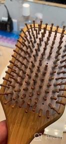 img 7 attached to Eco-Friendly Bamboo Hair Brush With Detangle Tail Comb For Healthy And Silky Hair - Perfect For Men, Women, And Kids