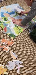 img 5 attached to 8 Pack Jigsaw Floor Puzzles For 2-4 Year Old Toddlers: Educational Dinosaur Learning With World Map!