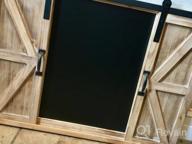 картинка 1 прикреплена к отзыву Multi-Functional Rustic Wooden Chalkboard And Photo Frame With Barn Door - Perfect Wall Décor For Kitchen, Living Room And Entryway от John Fuentes