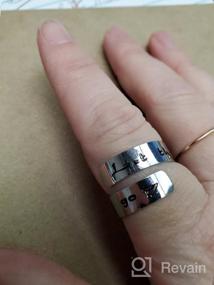 img 6 attached to Оберни кольцо Haoflower Wrap Twist: Регулируемые серебряные подарочные кольца для девочек, девушек и женщин - Вдохновляй, поддерживай и стилизуйся!
