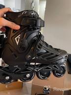 img 1 attached to LIKU Black Professional Inline Skates Unisex review by Joshua Morales