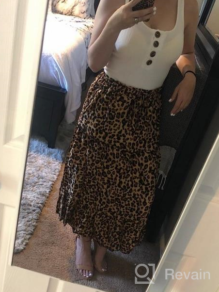 img 1 attached to Boho Floral Maxi Skirt With Pockets - Elastic High Waist And A-Line Cut - Perfect For Women Who Love Simple And Fun Fashion review by Mike Zeigler