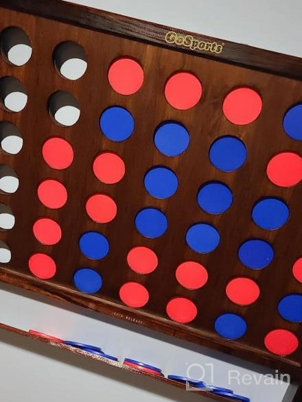 img 1 attached to Jumbo 4 In A Row Game With Coins - Wall-Mounted Giant Connect Four By GoSports review by Travis Knight