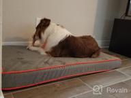 img 1 attached to Ultimate Comfort For Your Pet: Brindle Waterproof Memory Foam Pet Bed With Orthopedic Support And Washable Cover review by Brandie Zhang