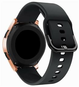img 2 attached to Silicone Strap 20mm for Samsung Galaxy Watch 42mm, black
