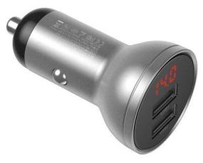 img 4 attached to Baseus Digital Display Dual USB Car Charger, 5 W, Silver