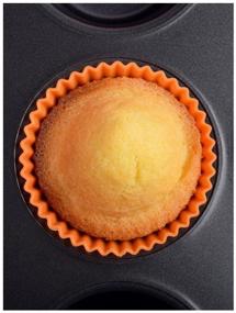 img 2 attached to Carbon steel baking dish for 12 cupcakes 12 silicone molds, 353x265x28 mm