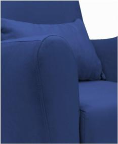 img 4 attached to Armchair Liberty soft for rest material: velor Zara blue49