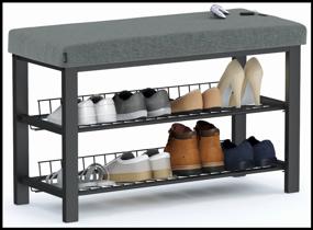 img 2 attached to Обувница Stardis Shoe Rack Bench, размер (ШхГ): 81х32 см, цвет: антрацит