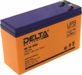 img 1 attached to Rechargeable battery DELTA Battery HR 12-24W 12V 6 Ah