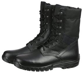 img 2 attached to Boots BUTEX, summer, genuine leather, high, reinforced toe, tread sole, tactical, size 42, black