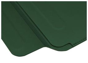 img 3 attached to Leather Case for Macbook 16 2021, Laptop Sleeve, 16" WiWU Skin Pro II, Green