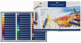 img 4 attached to Faber-Castell Studio Quality Oil Pastel Set, 36 colors blue