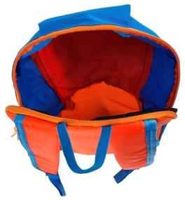 img 4 attached to Durable, waterproof sports backpack, unisex, nylon fabric, 40x21x13 cm, orange-blue