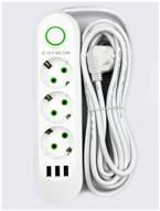 extension cable 5 m, 3 sockets, 3 usb ports, white logo