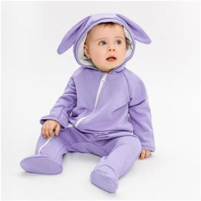 img 2 attached to Amarobaby BUNNY jumpsuit, lavender, size 56-62