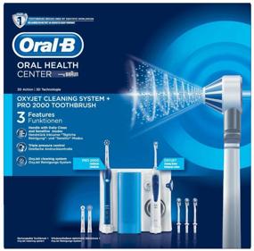 img 2 attached to 🦷 White/Blue/Cyan Oral-B OxyJet PRO 2000 Toothbrush Cleaning System