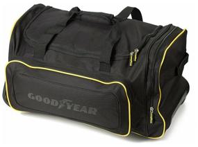 img 3 attached to Goodyear Travel Bag on Wheels with Retractable Handle, Black