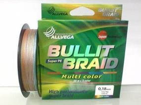 img 2 attached to Braided cord ALLVEGA BULLIT BRAID d=0.12 mm, 150 m, 7.1 kg, multicolor, 1 pc.