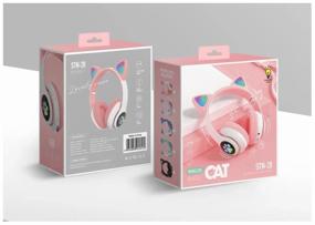 img 3 attached to 🎧 STN-28 Pink Wireless Cat Ear Headphones