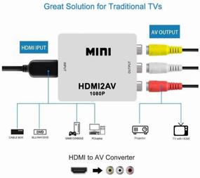 img 1 attached to HDMI to AV converter 3RCA (tulips), white