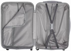 img 2 attached to TEVIN suitcase, polycarbonate, support legs on the side, 37 l, size S, paris