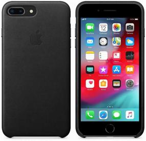 img 2 attached to 📱 Premium Apple Leather Case for iPhone 8 Plus / 7 Plus, Black - Sleek and Protective