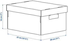 img 1 attached to Storage box IKEA PINGLA, 37x28x18 cm, 2 pcs., black/natural