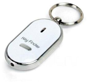 img 1 attached to Keychain /whistle-responsive, built-in LED, glows in the dark /keychain with whistle search/white