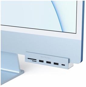 img 4 attached to Multi hub Satechi USB-C Clamp Hub 1 x USB-C / 3 x USB-A / SD / microSD for iMac (2021) blue (ST-UCICHB)